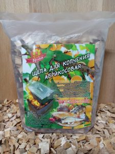 Щепа для копчения абрикосовая 8-12 мм, упаковка 0,5 кг